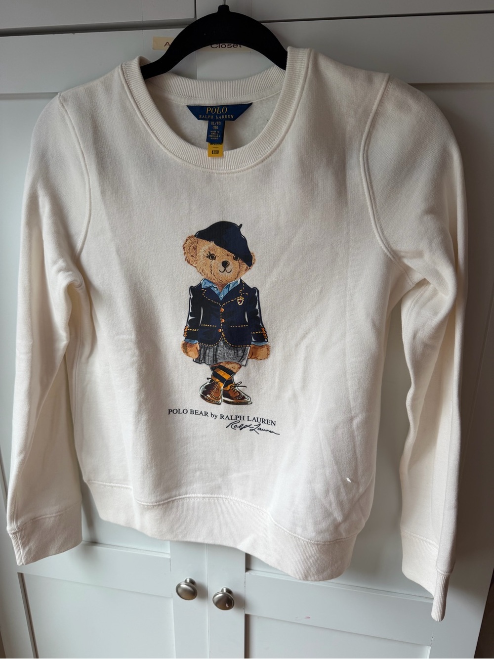 Ralph Lauren White Polo Bear Crewneck Sweatshirt - Kids - Never worn